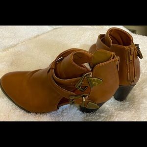 Bamboo brand faux leather ankle boot